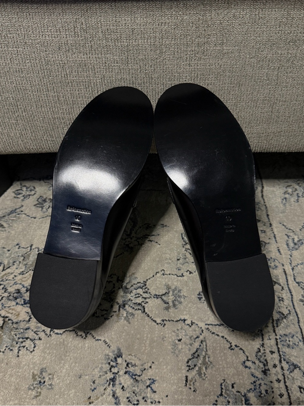 Reformation Ani Ruched Penny Loafer Black - Picture 9 of 10